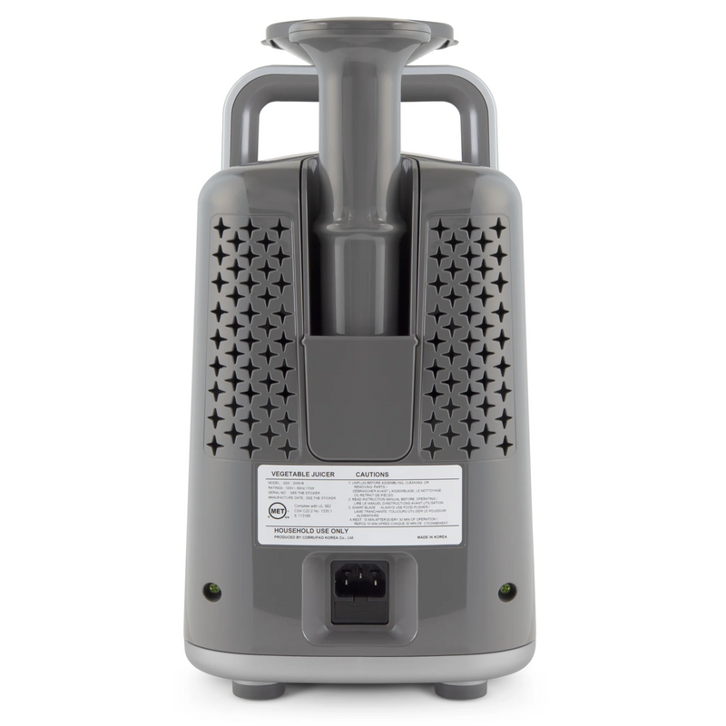 Greenstar 5 All-Stainless Steel Twin Gear Cold Press Masticating Juicer (Slate)