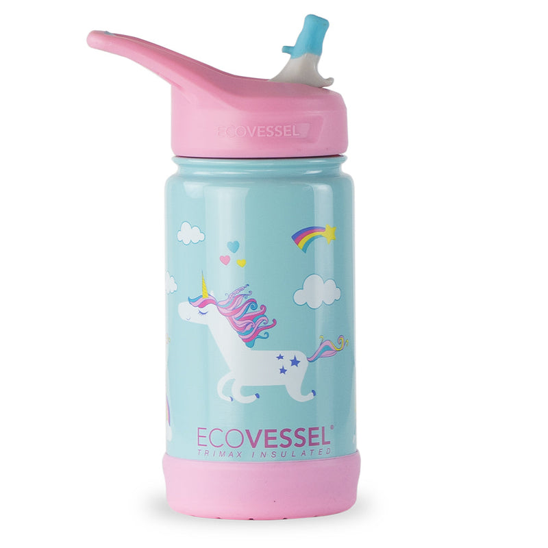 The FROST - TriMax Insulated Kids Water Bottle w- Straw - 355ml (EcoVessel)