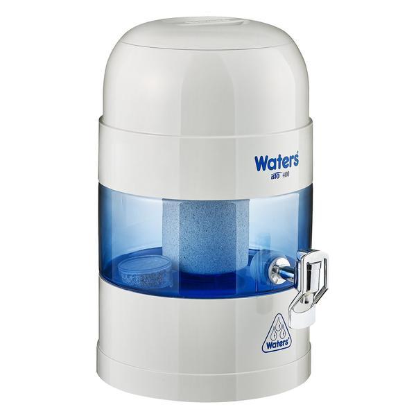 Waters Co BIO 400 MAX 7L Bench Top Water Filter with 99.99% fluoride removal - White/Grey
