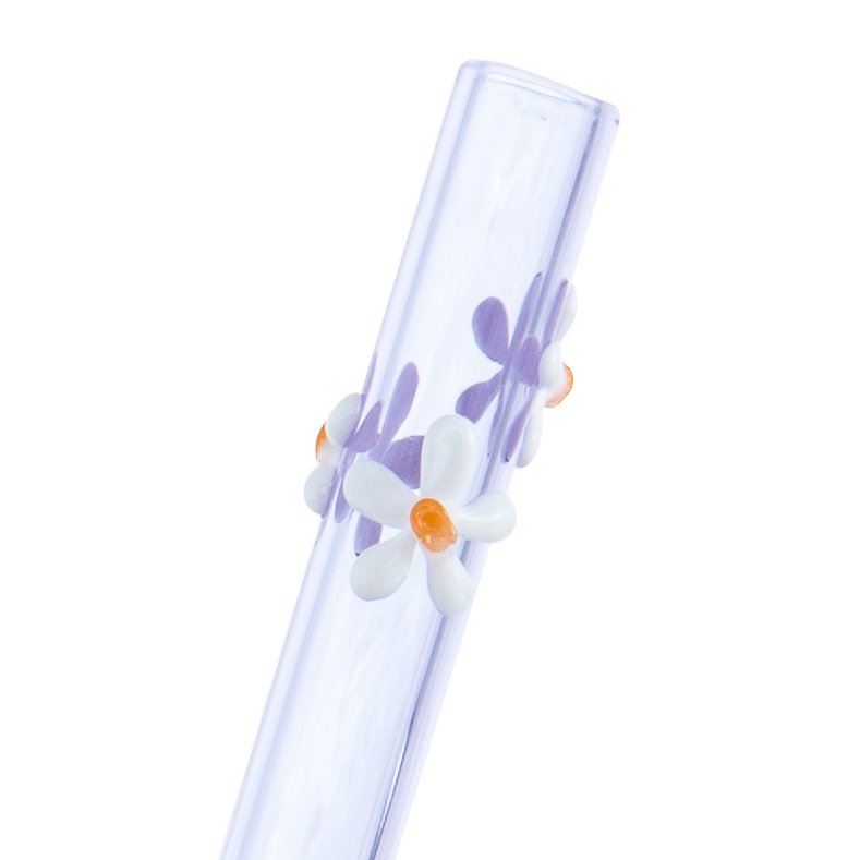 Raw Blend Designer Straws Straight - Flowers