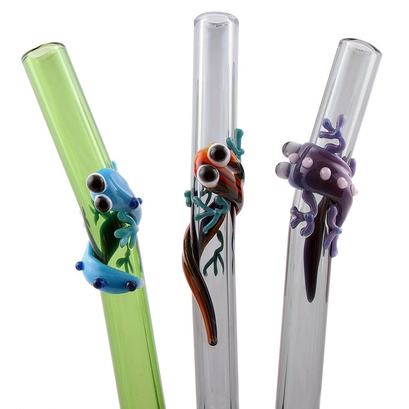 Raw Blend Designer Straws Bent - Geckos