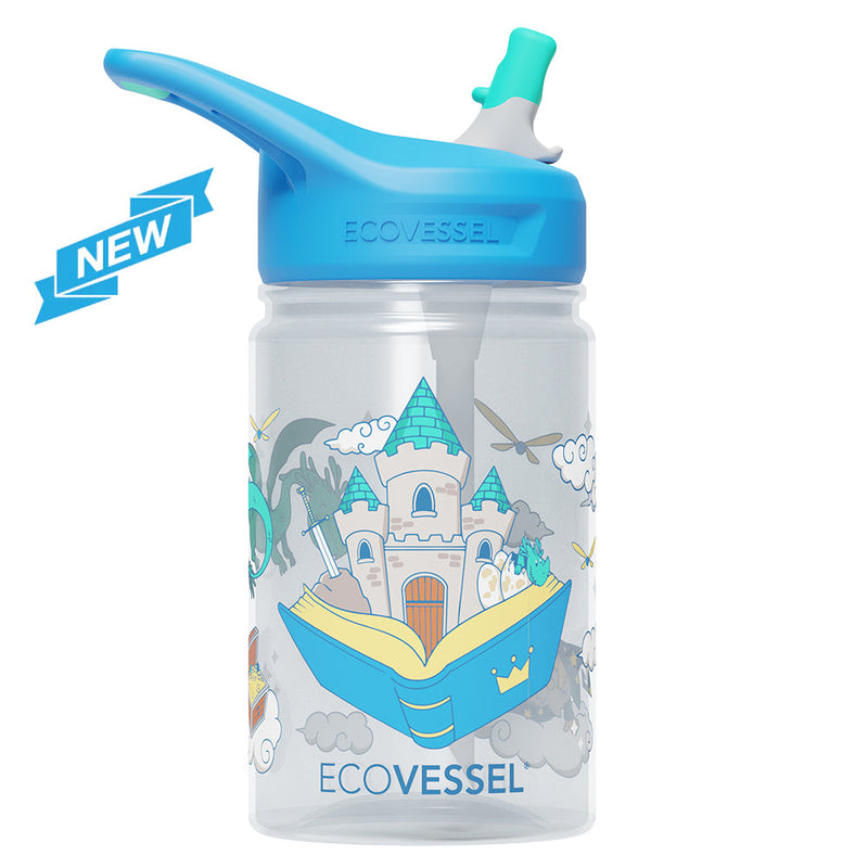 The SPLASH - BPA Free Kids Water Bottle w- Straw - 355ml (EcoVessel)
