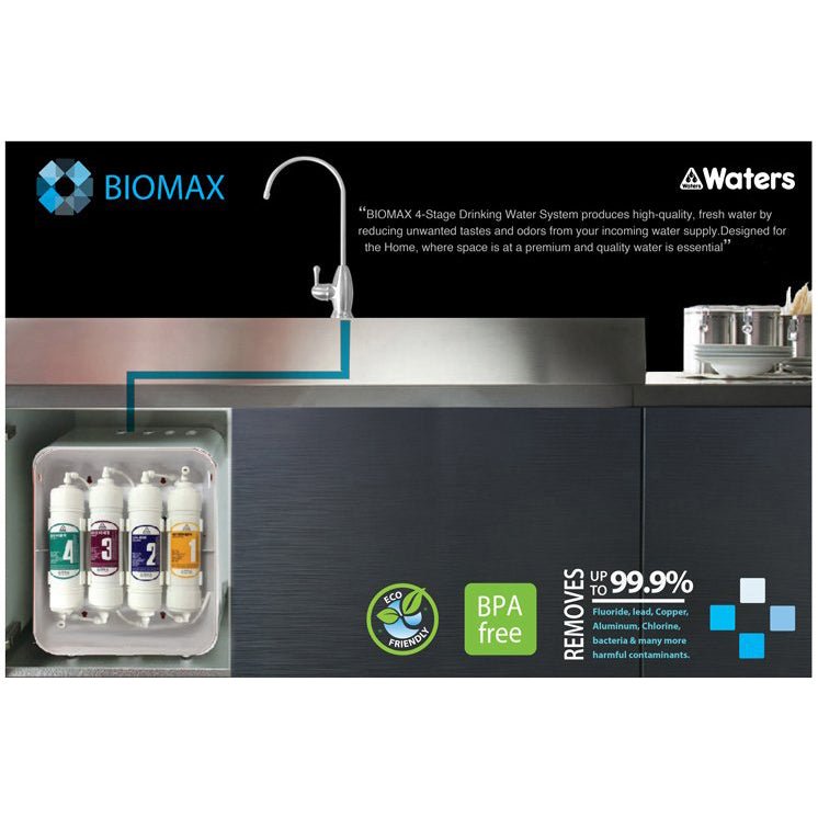 Waters Co BioMax Under Sink Water Filter with 99.9% Fluoride Removal