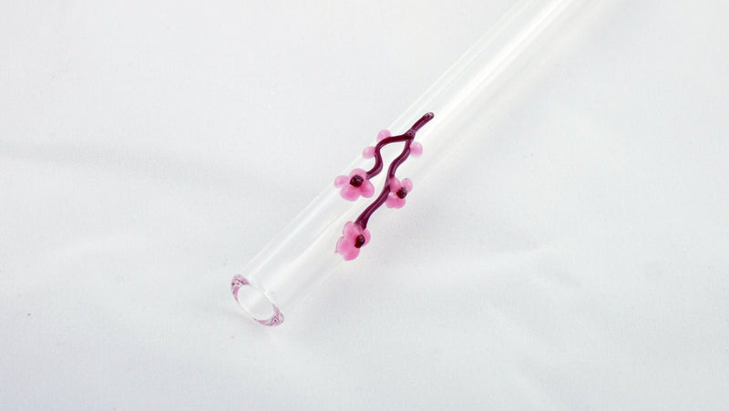 Raw Blend Designer Straws Straight - Cherry Blossom