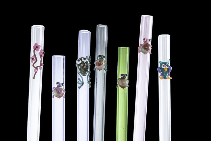 Raw Blend Designer Straws Straight - Owl on Clear