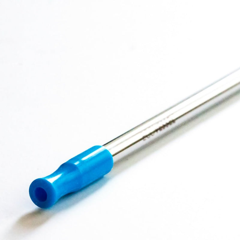 Stainless Steel Set of 2 Straws W- Silicone Tips & Cleaning Brush (EcoVessel)