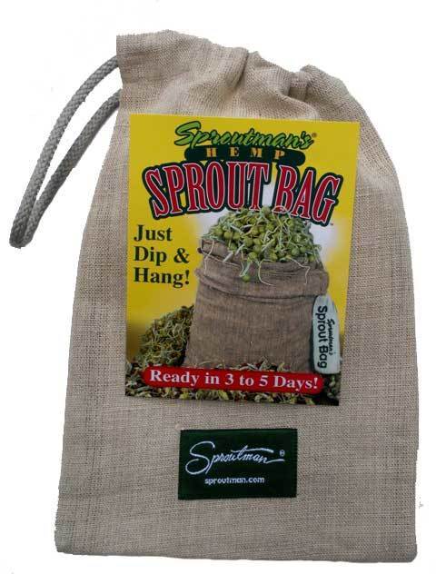 Sproutman's Hemp Sprout Bag - Just Dip In Water, Hang It Up, & Watch 'em Grow!