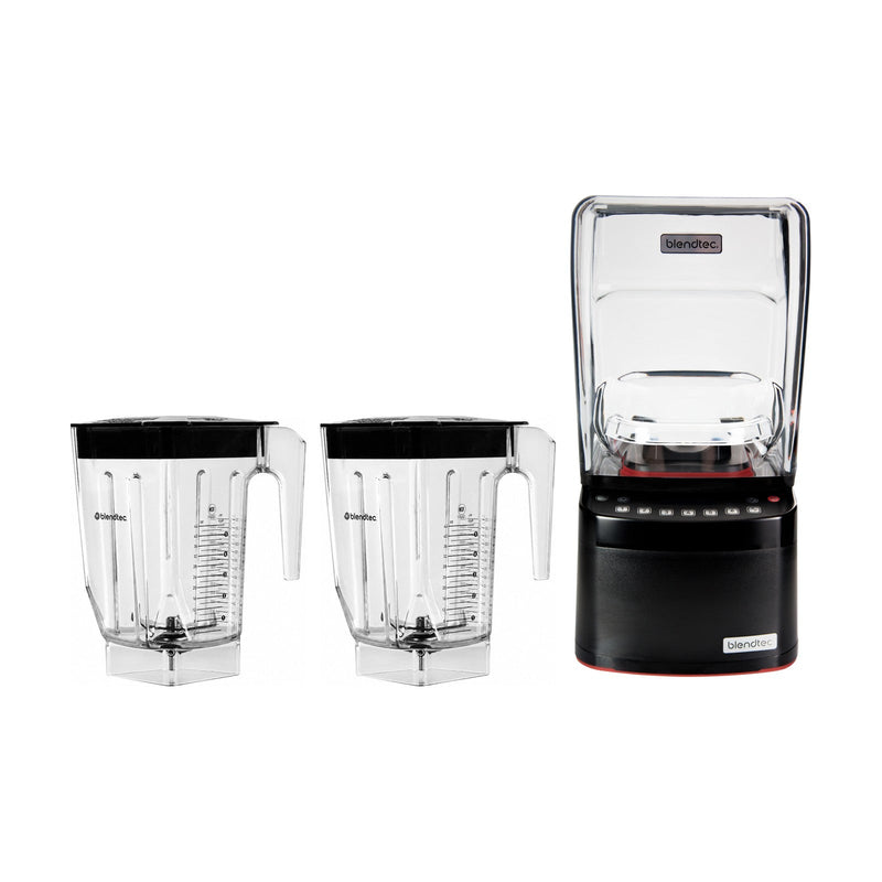Blendtec Stealth 885 On Counter with 2 Ultra Jars