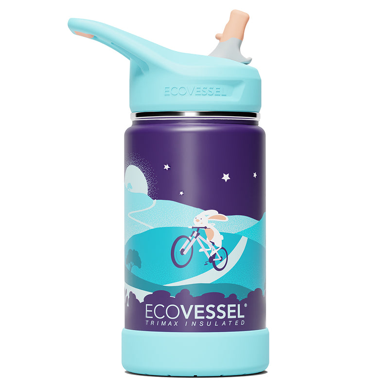 The FROST - TriMax Insulated Kids Water Bottle w- Straw - 355ml (EcoVessel)