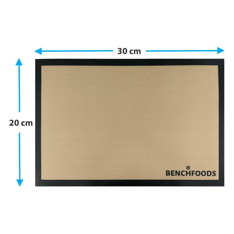 BenchFoods 20 x 30cm Premium Silicone Non-Stick Solid Mats 10 Pack