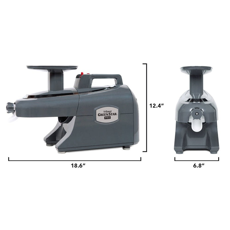 Dimensions of Green Star Pro Twin Gear Juicer