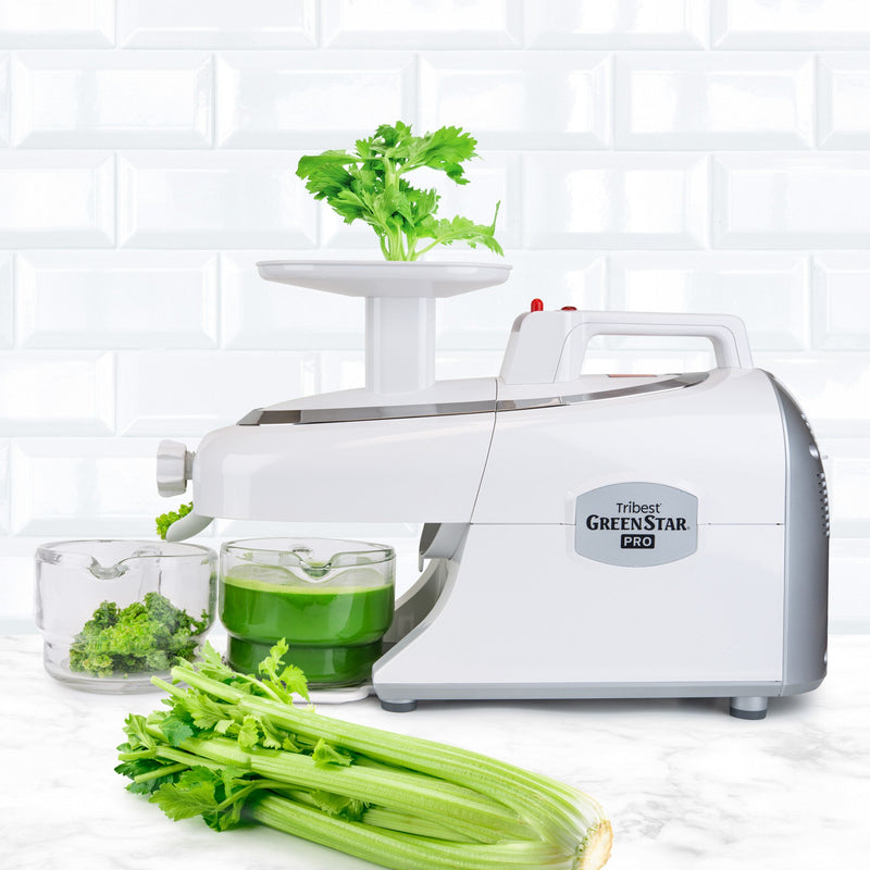 Greenstar Pro Twin Gear Cold Press Juicer celery