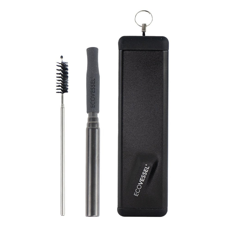 The QUICKSTRAW Telescopic Straw with Brush & Carrying Case (EcoVessel)