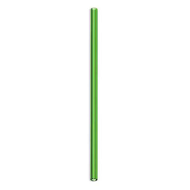 Raw Blend Glass Straws Straight - Green