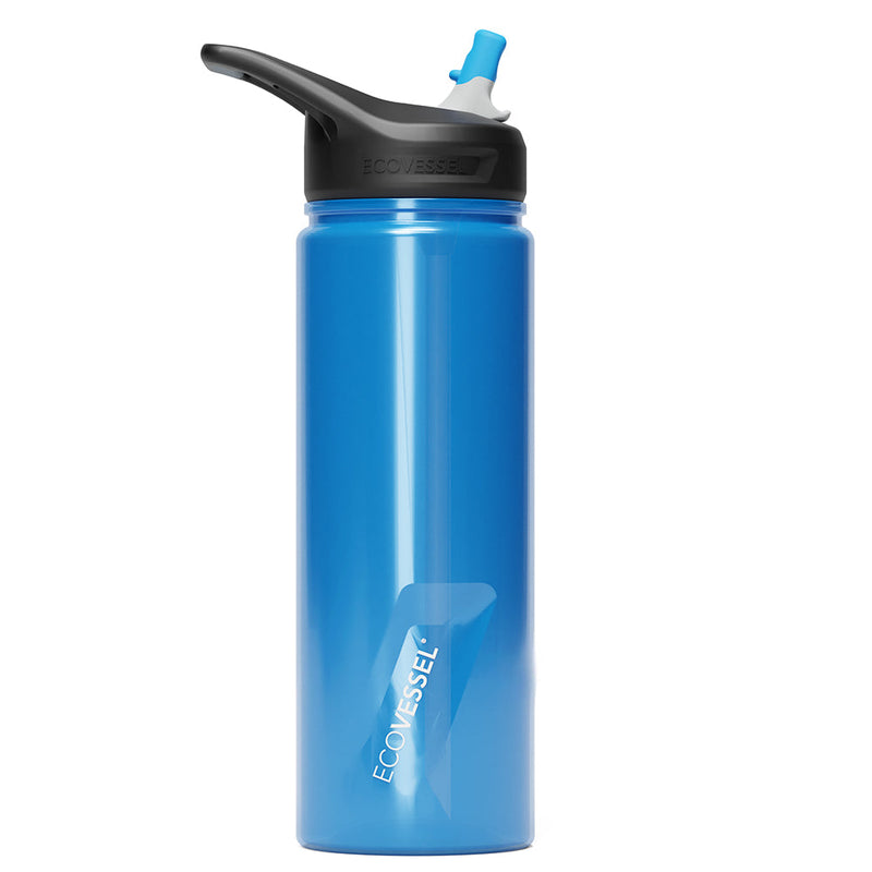 The TRITAN - BPA Free Sports Water Bottle w- Straw - 700ml (EcoVessel)