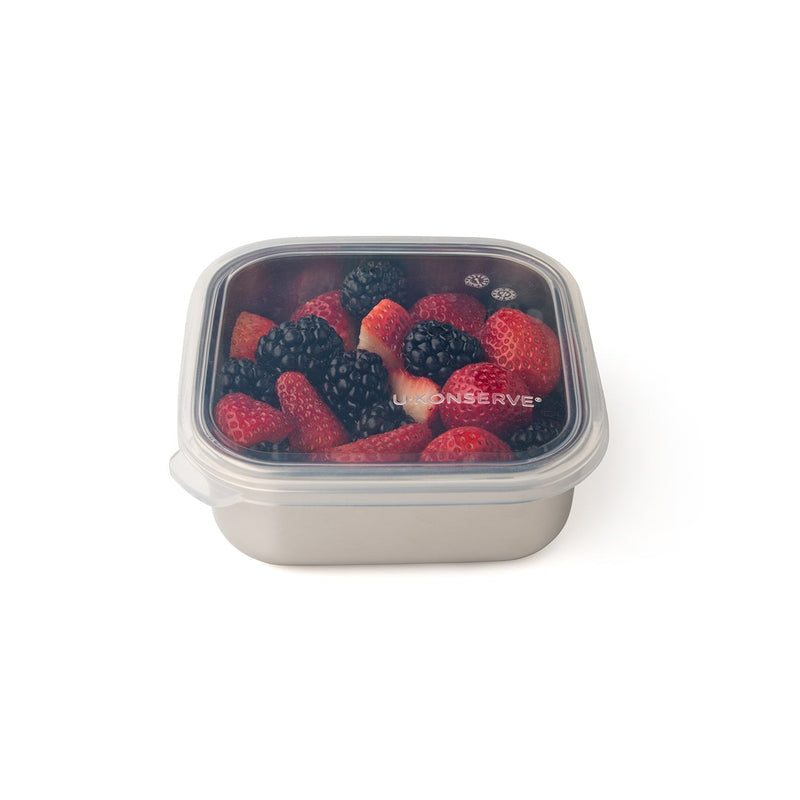 Silicone Lid for Square Container Small 444ml/15oz Clear