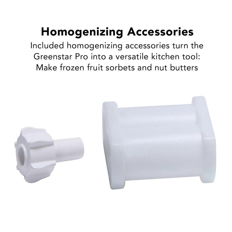 Greenstar Pro Twin Gear Juicer Homogenizing accessories
