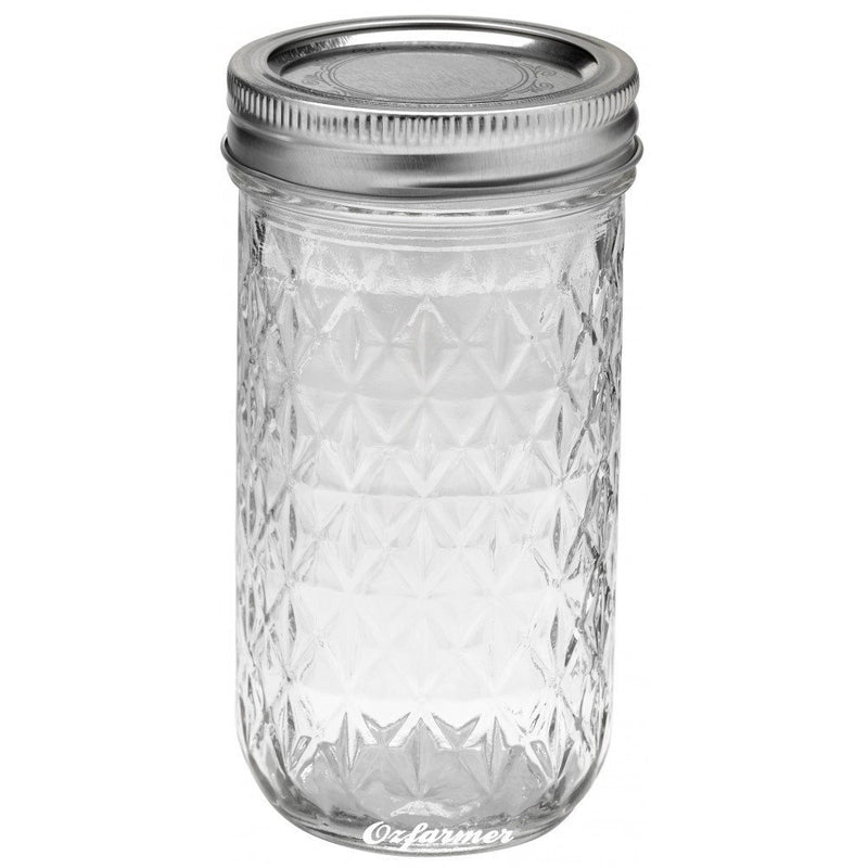 Regular Mouth Ball Mason Quilted Jar with Enclosed Lid - 340ml