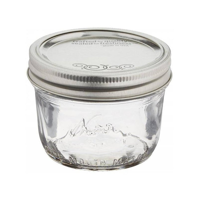 Wide Mouth Kerr Glass Jar with Enclosed Lid - 230ml